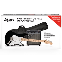 Squier Sonic Stratocaster Guitar Beinner's Pack, Black