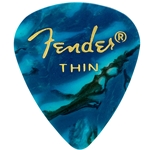 Fender 351 Premium Picks, Thin, Ocean Turquoise, 12 Pack