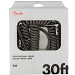 Fender Professional Coil Instrument Cable, 30', Gray Tweed