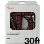 Fender Professional Coil Instrument Cable, 30', Red Tweed