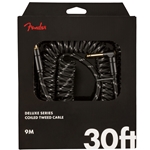 Fender Deluxe Coil Instrument Cable, 30', Black Tweed