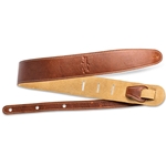 Taylor Strap, Medium Brown Leather, Suede Back, 2.5"