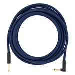 Fender Festival Instrument Cable (Straight - Right Angle),  Blue Dream, 18.6'