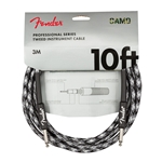 Fender Professional Series Instrument Cable, 10', Winter Camo