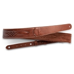 Taylor Vegan Leather Strap, Medium Brown, 2"