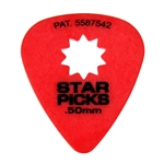 Everly Star Picks, .50mm, Red, 12 Pack