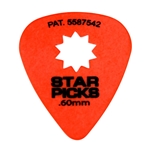 Everly Star Picks, .60mm, Orange, 12 Pack