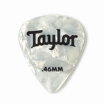 Taylor Celluloid 351 Picks, White Pearl, .46mm,12 Pack