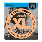 D'Addario EXL115W Nickel Wound Electric Guitar Strings Medium/Blues-Jazz Rock Wound 3rd
