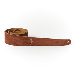 Taylor Strap, Chocolate, Embroidered Suede, 2.5"