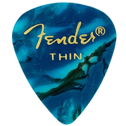 Fender 351 Premium Picks, Thin, Ocean Turquoise, 12 Pack