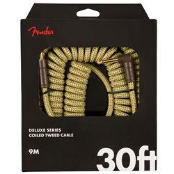 Fender Deluxe Coil Instrument Cable, 30', Tweed