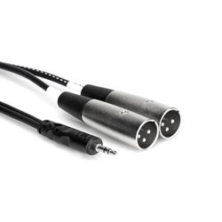 Hosa Stereo Breakout, 3.5 mm TRS to Dual XLR3M, 2m