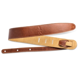 Taylor Strap, Medium Brown Leather, Suede Back, 2.5"