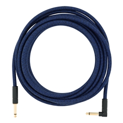 Fender Festival Instrument Cable (Straight - Right Angle),  Blue Dream, 18.6'