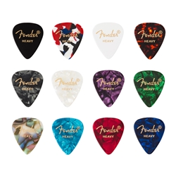 Fender 351 Shape, Celluloid Medley, Heavy, 12 Pack