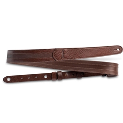 Taylor Slim Leather Strap, Chocolate Brown,1.50"