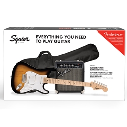 Squier Sonic Stratocaster Guitar Beinner's Pack, 2 Color Sunburst