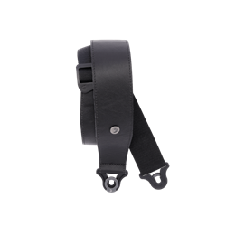 D'Addario Comfort Leather Auto Lock Guitar Strap, Black