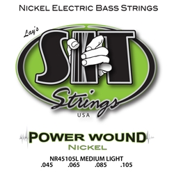 SIT NR45105L Power Wound Nickel Bass Guitar Strings, Med Light