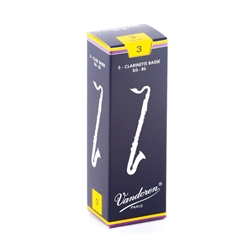 Vandoren Traditional Bass Clarinet Reeds #3, Box of 5