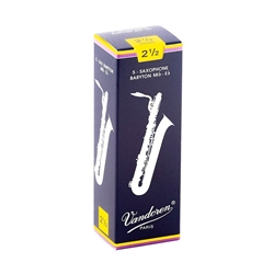 Vandoren Traditional Baritone Saxophone Reeds #2.5, Box of 5