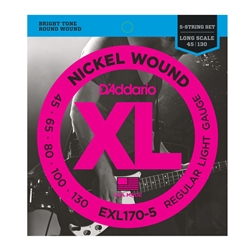D'Addario EXL170-5 5-String Nickel Wound Bass Guitar Strings