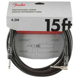 Fender Professional Instrument Cable (Straight - Right Angle), 15'