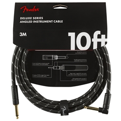 Fender Deluxe Instrument Cable (Striaght - Right Angle), Tweed, 10'
