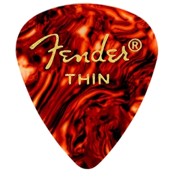 Fender 351 Premium Picks, Thin, Classic Shell, 12 Pack