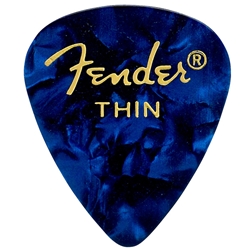 Fender 351 Premium Picks, Thin, Blue Moto, 12 Pack