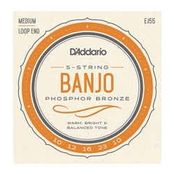 D'Addario EJ55 Phosphor Bronze Banjo Strings