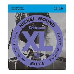 D'Addario EXL115 Nickel Wound Electric Guitar Strings Medium/Blues-Jazz Rock